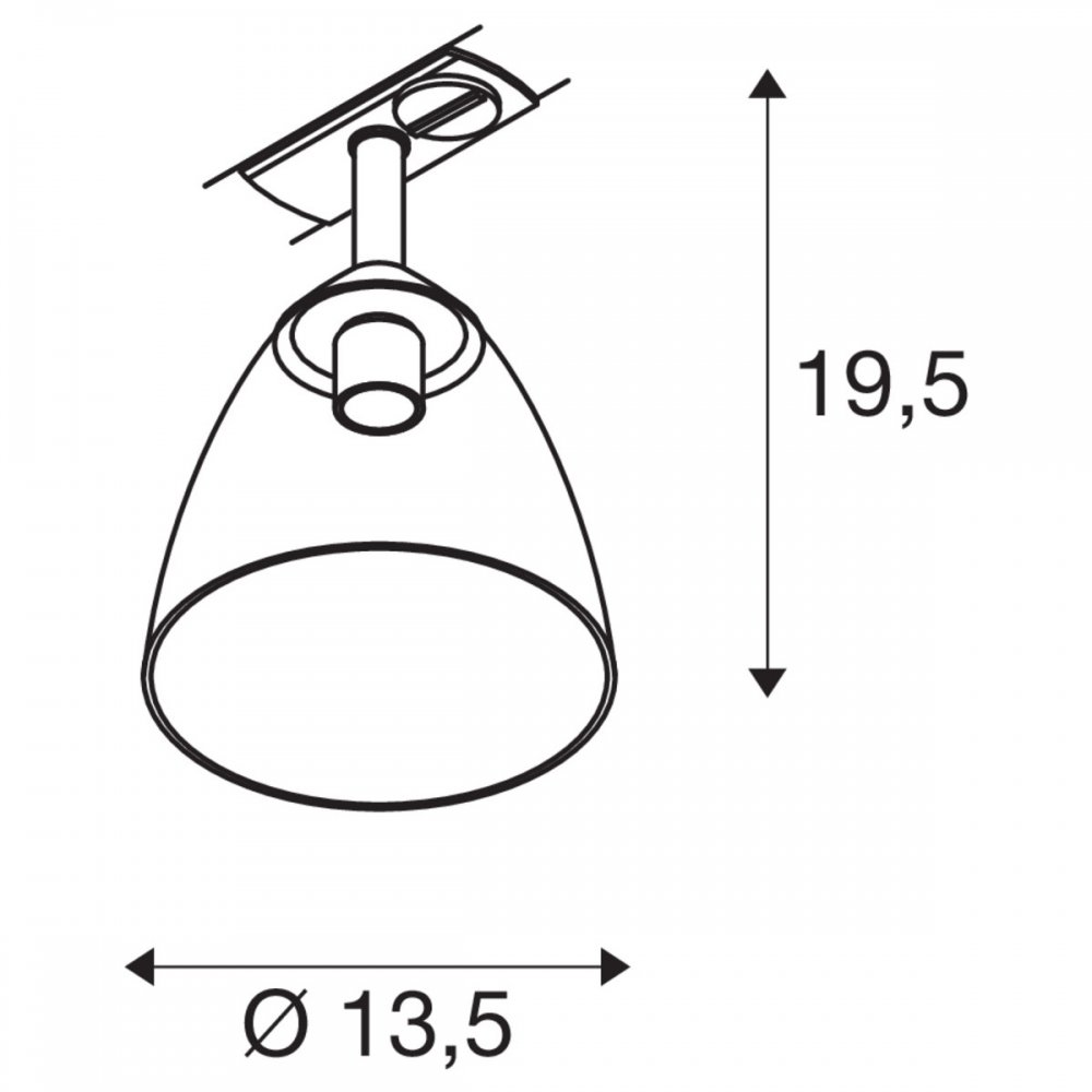 SLV 1006156 PARA CONE GL GU10 1 Phasen Spot weiß transparent