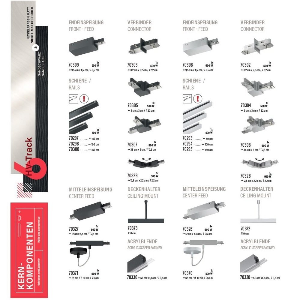 Fischer M6 Hv Track 6 No 70476 Spotkopf 1 Flammig Led Schwarz 2700k Leuchten And Lampen 7981