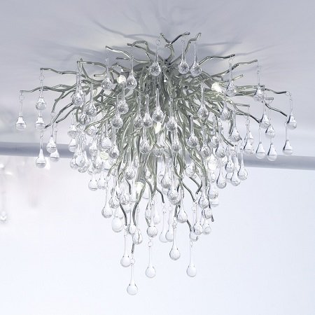Paul Neuhaus ICICLE Deckenleuchte im Leuchten Glasbehang Lampen kaufen silberfarbig --> 8091-55 Shop online 