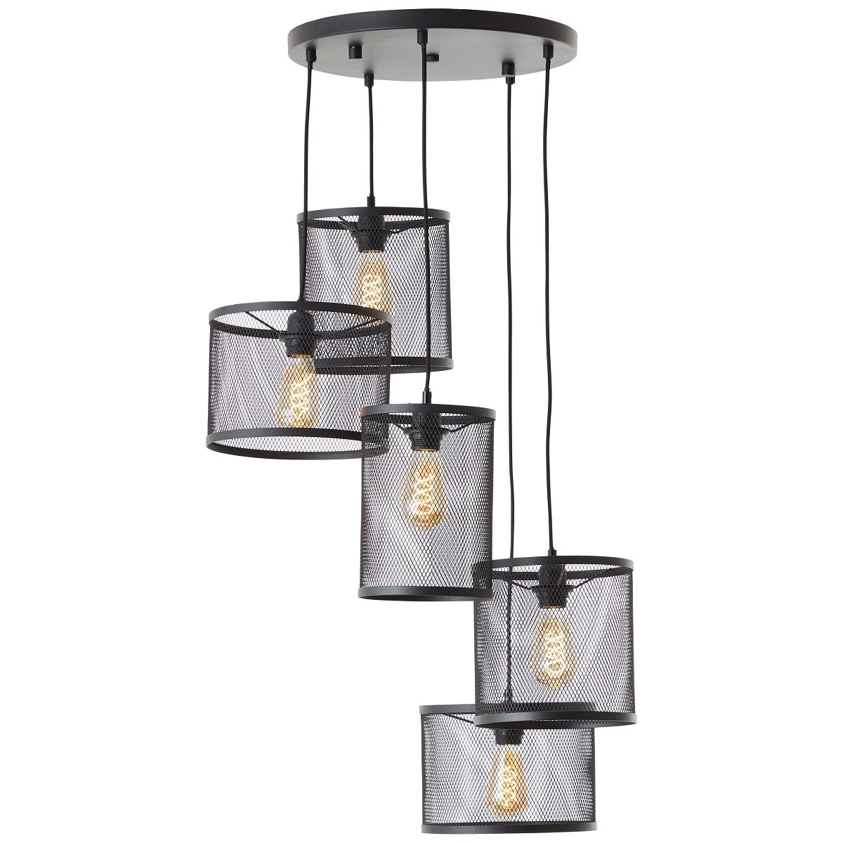 AG kaufen Brilliant Lampen Maze Leuchten im online 99806-86 & Metall schwarz Leuchten Pendelleuchte Shop 5-flammig -->