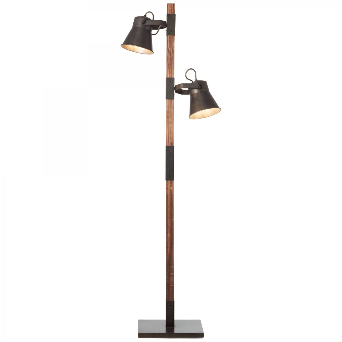 Brilliant Leuchten No. & Standleuchte Holz 82156-46 LED Plow online kaufen Leuchten Lampen --> schwarz-stahl im 2-flg