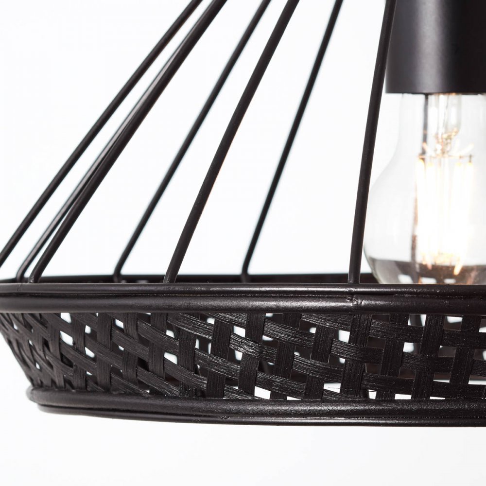 Brilliant Leuchten 1-flammig E27 Lampen schwarzmatt Leuchten Tory 99264-06 --> kaufen rattan & No. Pendelleuchte online