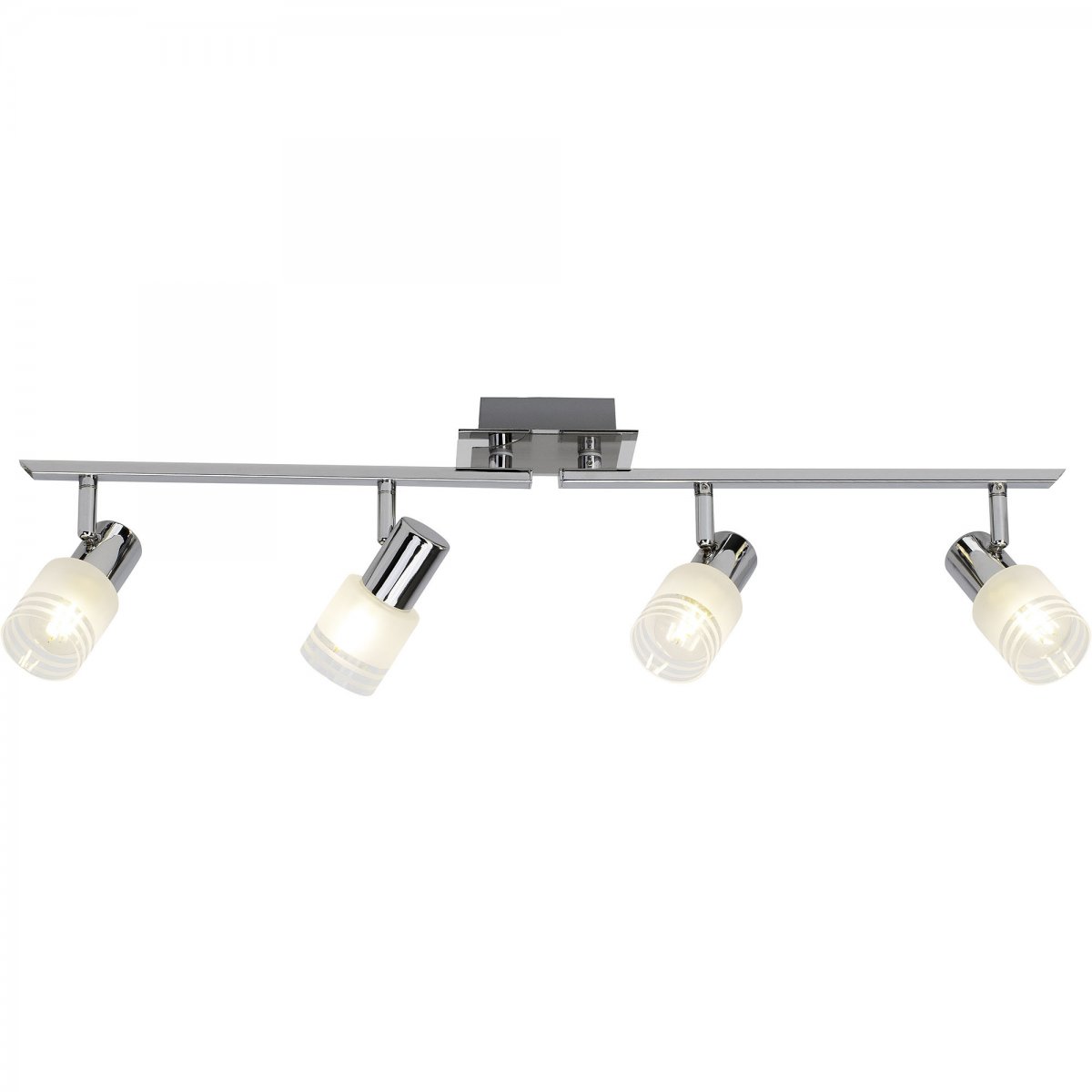 Leuchten 4-flammig im Brilliant weiß Lampen --> Lea eisen & Spotrohr E14 online kaufen G32432-77 Leuchten LED chrom No.