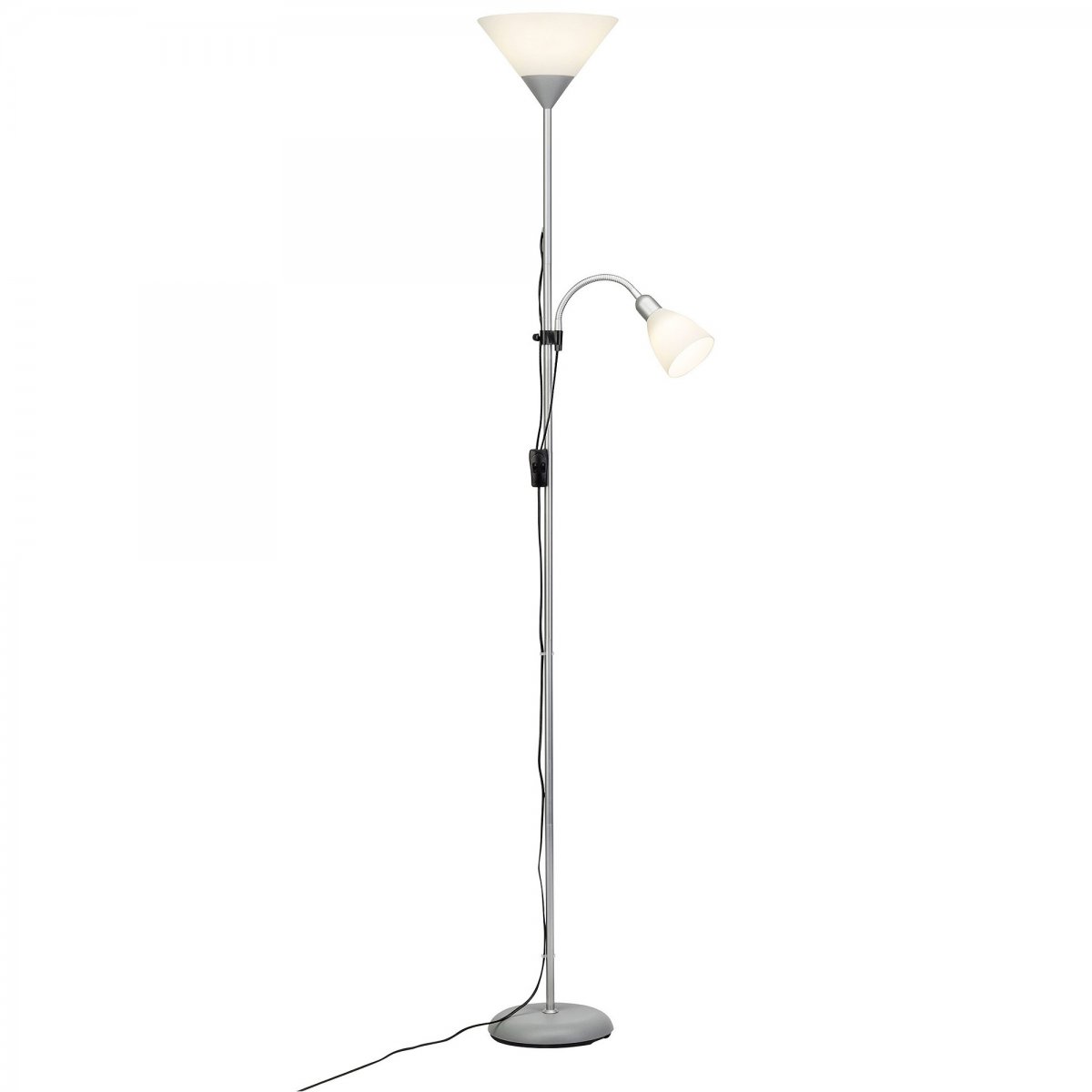 Brilliant Leuchten No. silber mit & Lesearm kaufen G98811-05 --> Lampen weiß online Spari im LED Leuchten Deckenfluter