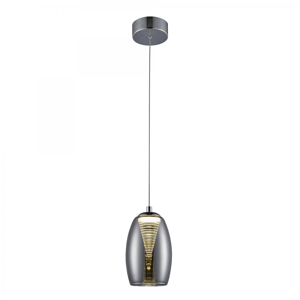 G60770-93 LED --> Metropolis Brilliant & Pendelleuchte No. online Leuchten rauchglas Lampen Living Leuchten chrom,