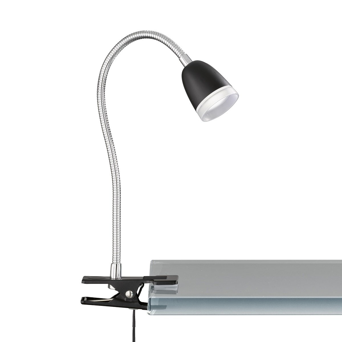 kaufen im schwarz chromfarben Nox Lampen 850635 easy FHL & online Shop 3000K Klemmleuchte --> LED Leuchten