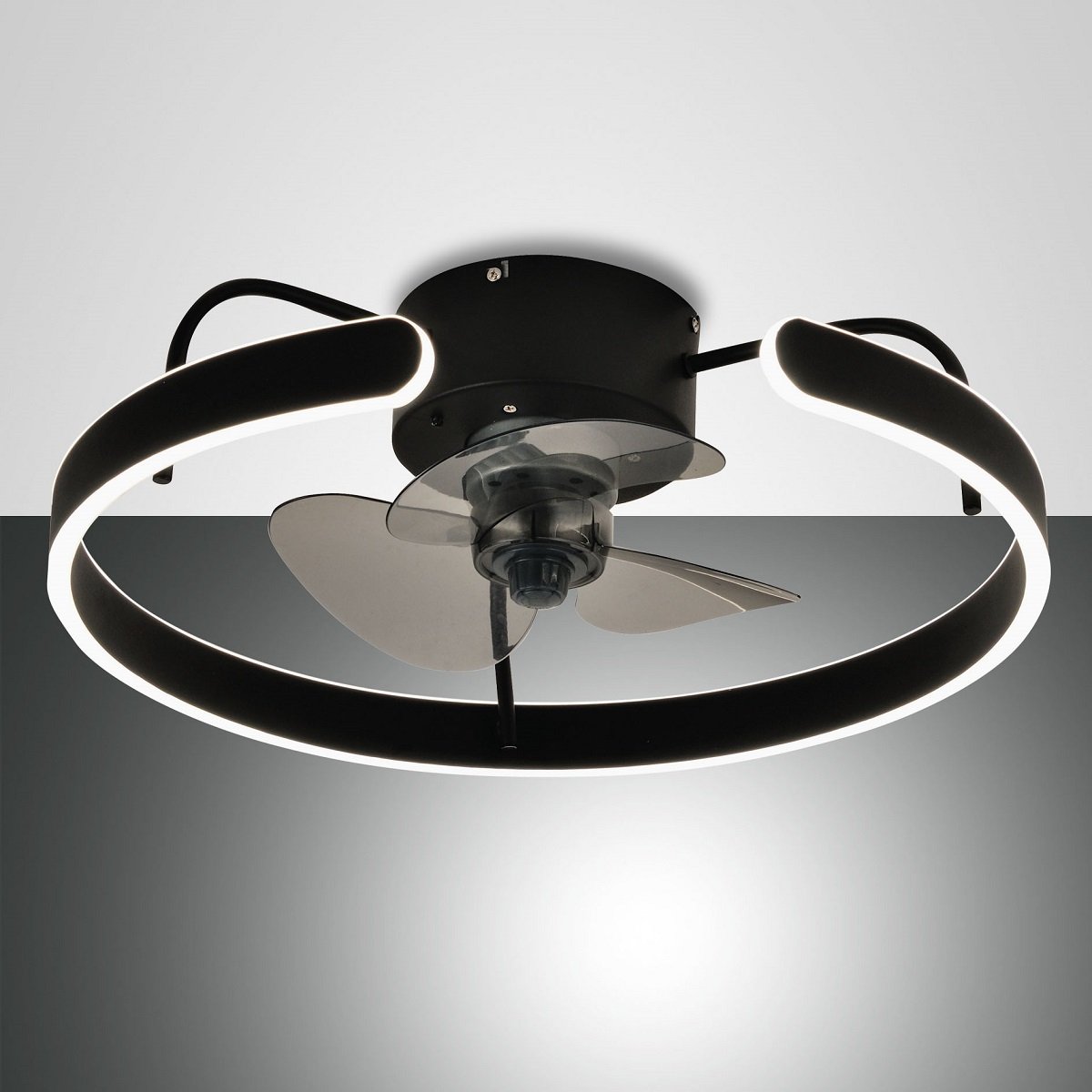 Fabas Luce 3710-65-101 --> online & im kaufen Leuchten Shop Savoy schwarz Deckenleuchte dimmbar Lampen Ventilator