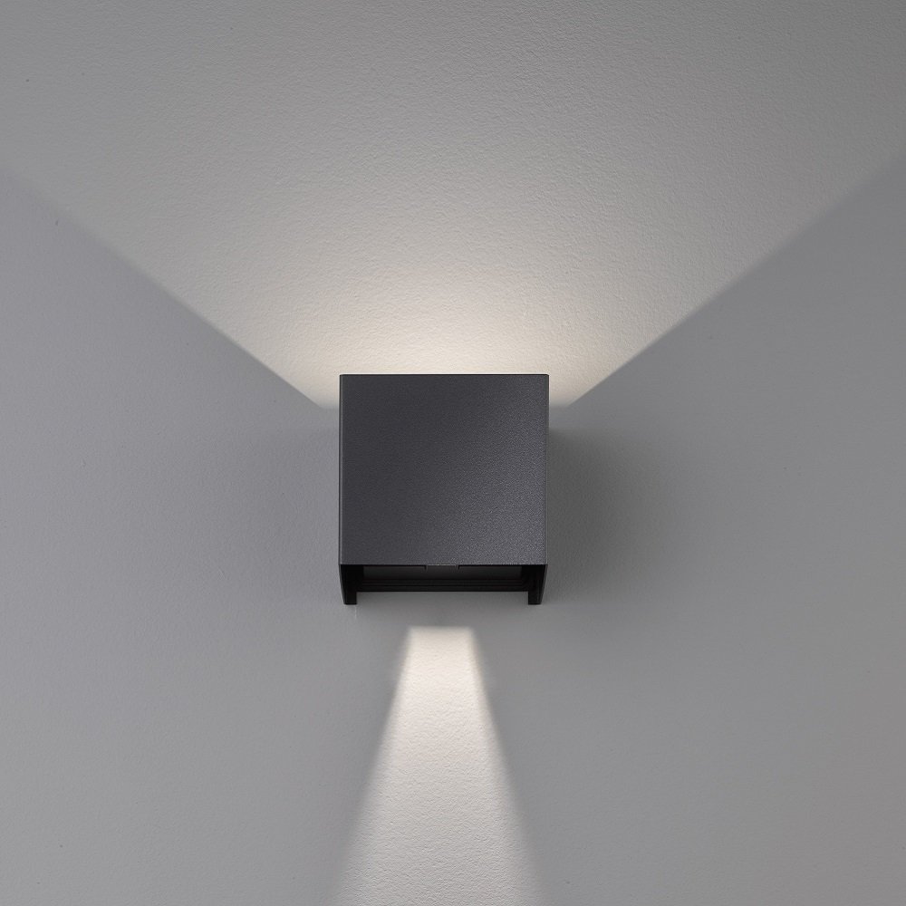 Fischer & Honsel 30259 LED --> Shop & im 3000K schwarz Wandleuchte Lampen IP44 Wall online Leuchten matt kaufen