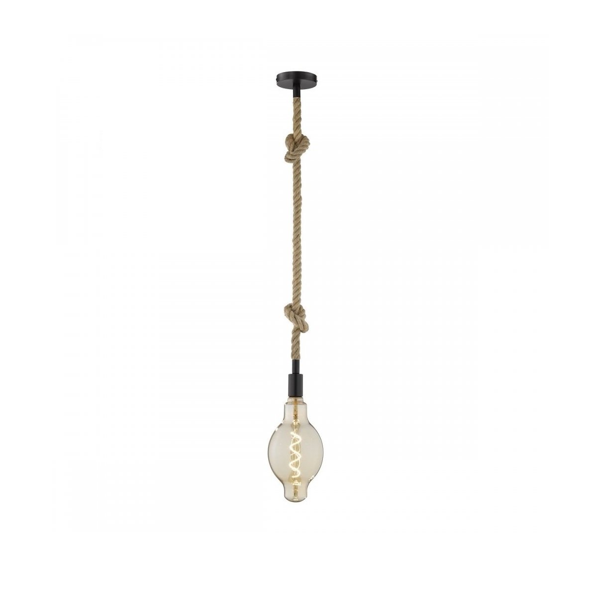 Fischer & Honsel 60793 --> » Lampen Rope Leuchten & Seil online für 120cm Schwarz Beleuchtung E27 Pendelleuchte kaufen