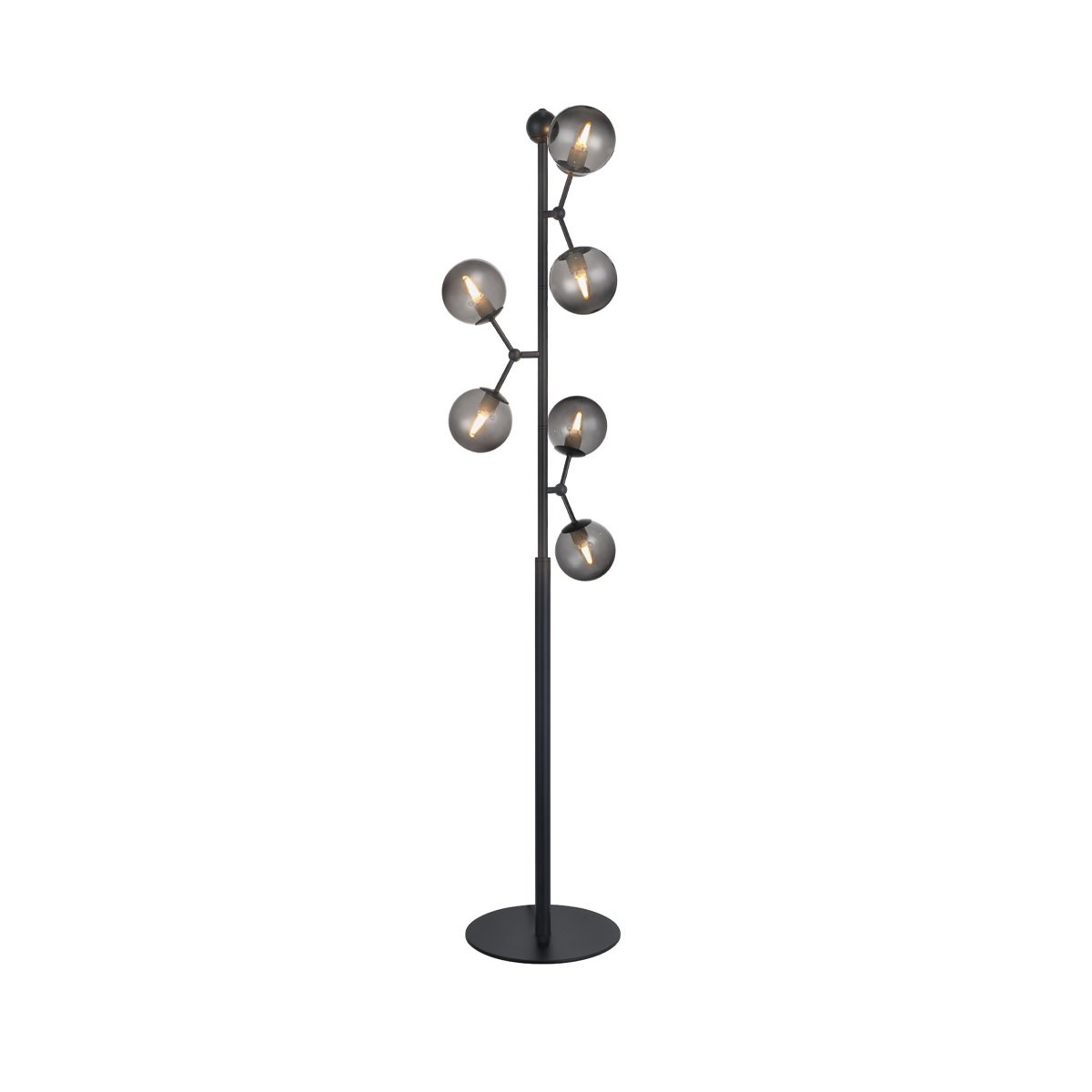 Lampen ATOM & No. Halo Schwarz LED by kaufen 738885 Design Stehleuchte Rauchglas » Leuchten --> E. Patton online