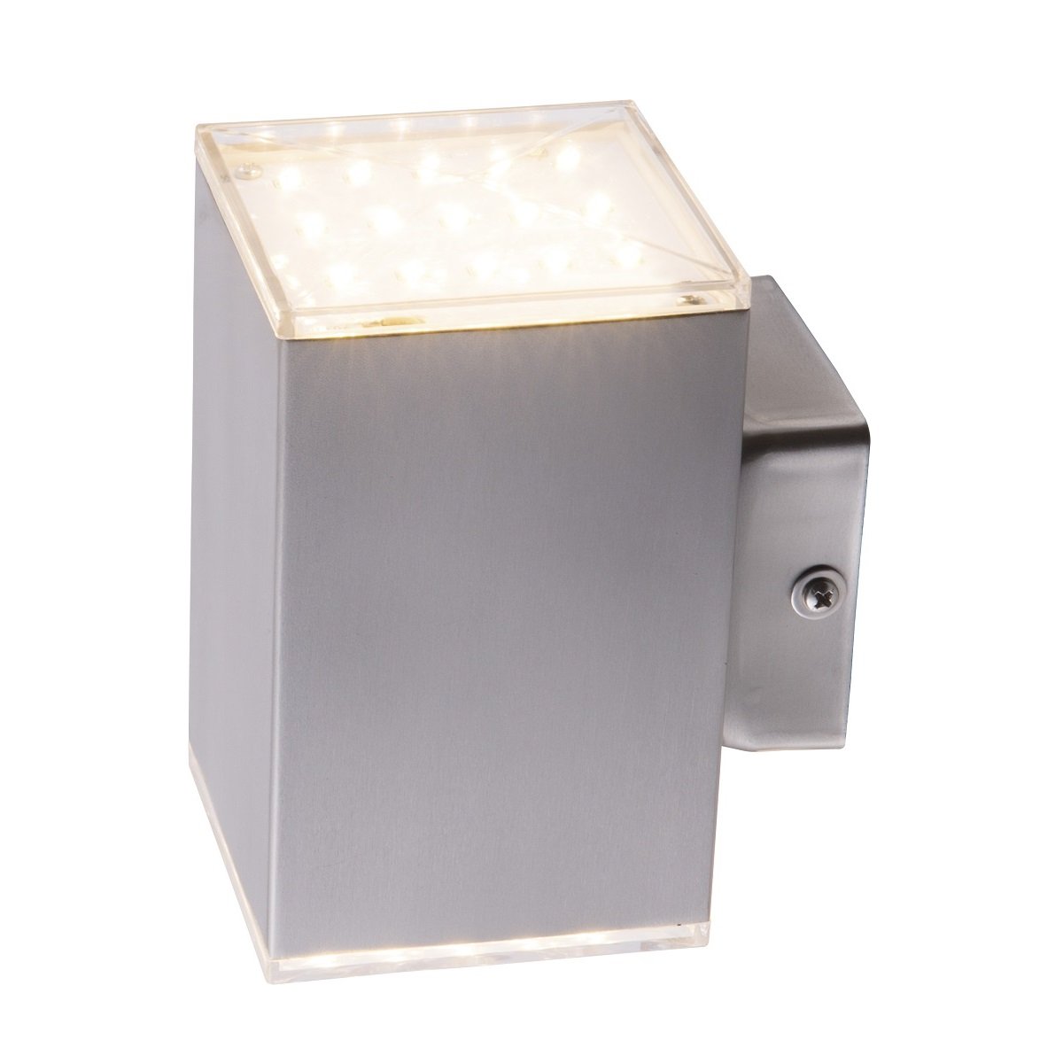 Heitronic 501126 LED Wandleuchte im & 2-flammig Shop --> Leuchten kaufen online Lampen up-an Edelstahl Kubus down