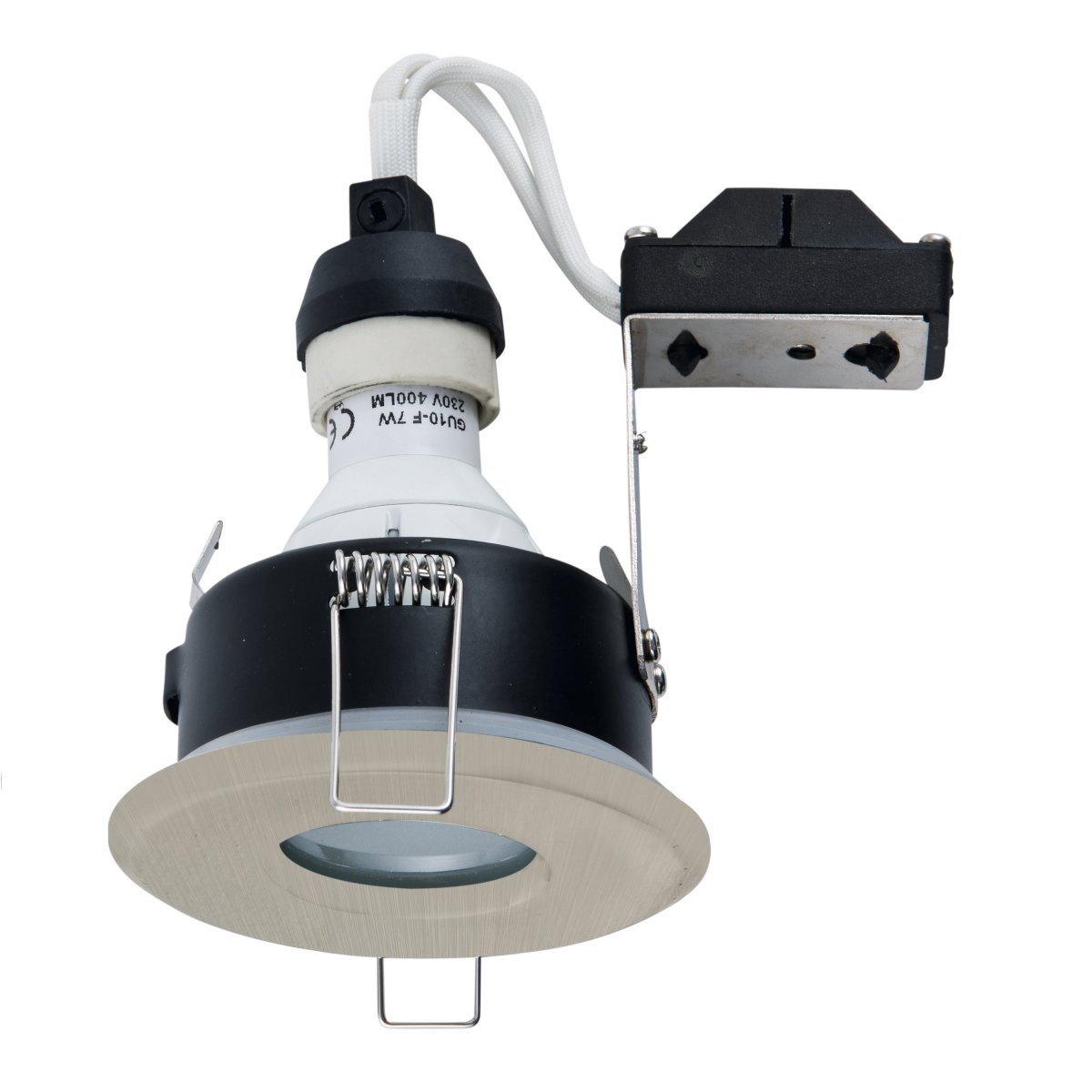 Heitronic Nr. 23877-HE Einbaustrahler DL7001 kaufen Lampen GU10 IP65 Shop --> online gebürstet eisen Rund & Leuchten im
