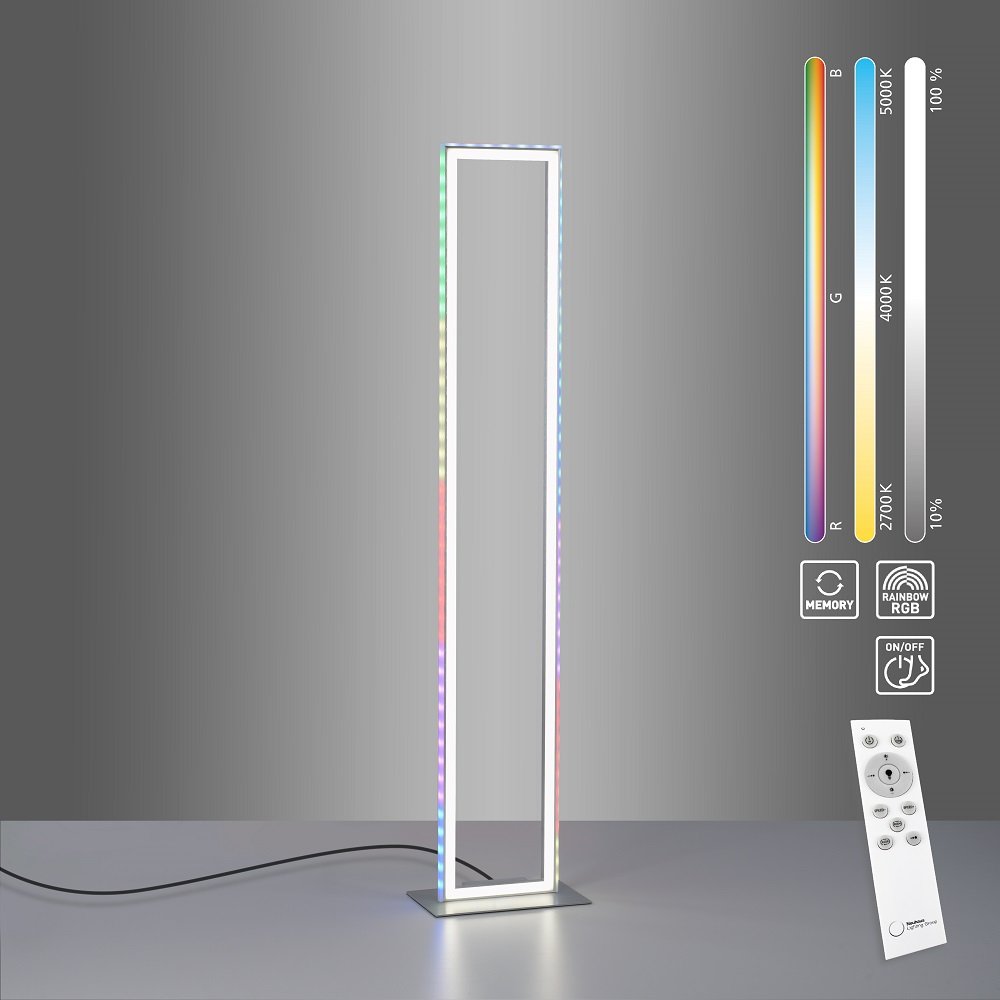 Leuchten Direkt im & Leuchten Rainbow 14640-55 Lidelight --> FELIX60 Stehleuchte online Lampen silber LED RGB kaufen