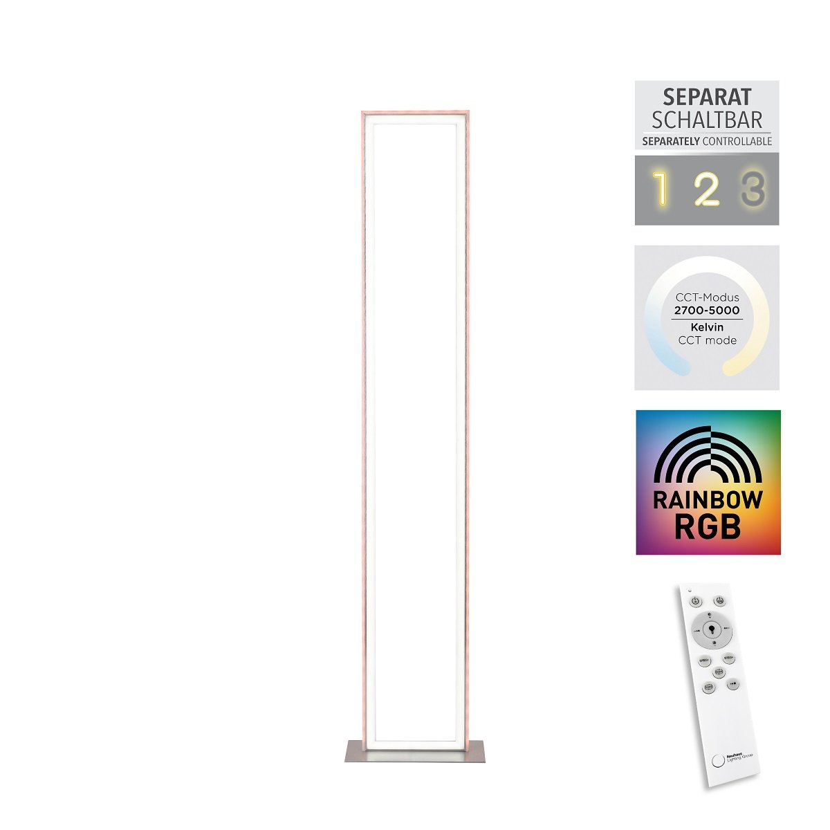 Leuchten Direkt 14640-55 FELIX60 LED kaufen Stehleuchte im RGB Rainbow silber Leuchten Lampen & --> Lidelight online