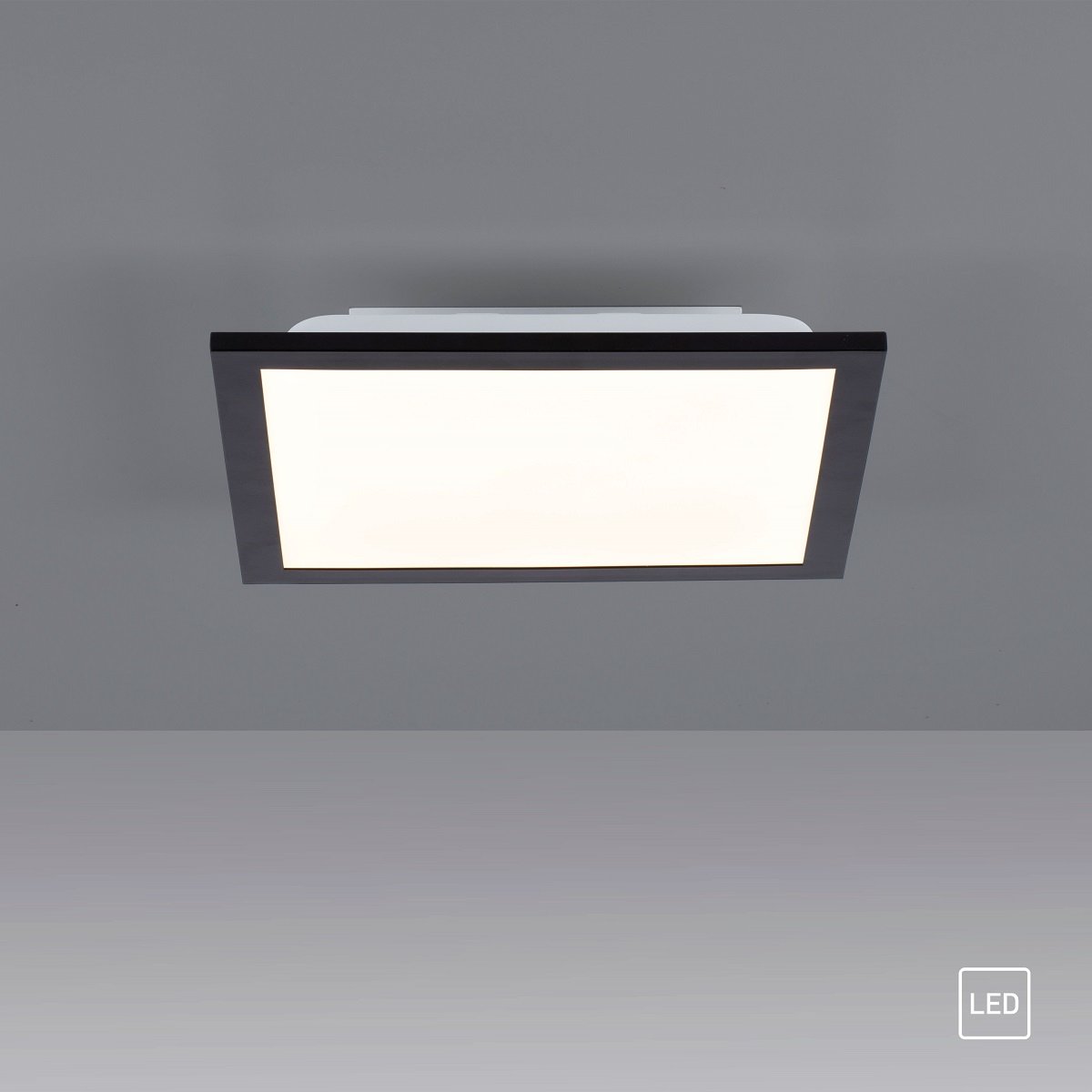 Leuchten Direkt 14740-18 FLAT LED 30x30cm Leuchten 3000K Lampen im Deckenleuchte schwarz kaufen online Shop & 