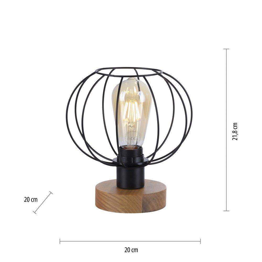 KASKA online Leuchten Lampen --> 1-flammig & Tischleuchte 15215-78 Shop Leuchten im Direkt Holzdekor kaufen