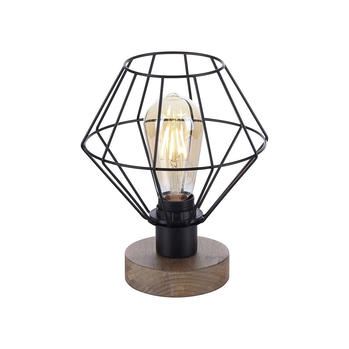 Direkt KASKA Leuchten & 1-flammig Shop Tischleuchte kaufen Leuchten Holzdekor --> online 15216-78 Lampen im