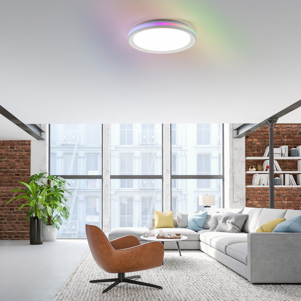 Leuchten Direkt 15544-16 RIBBON & kaufen Rainbow CCT im --> flach LED Lampen Leuchten Deckenleuchte online Shop RGB