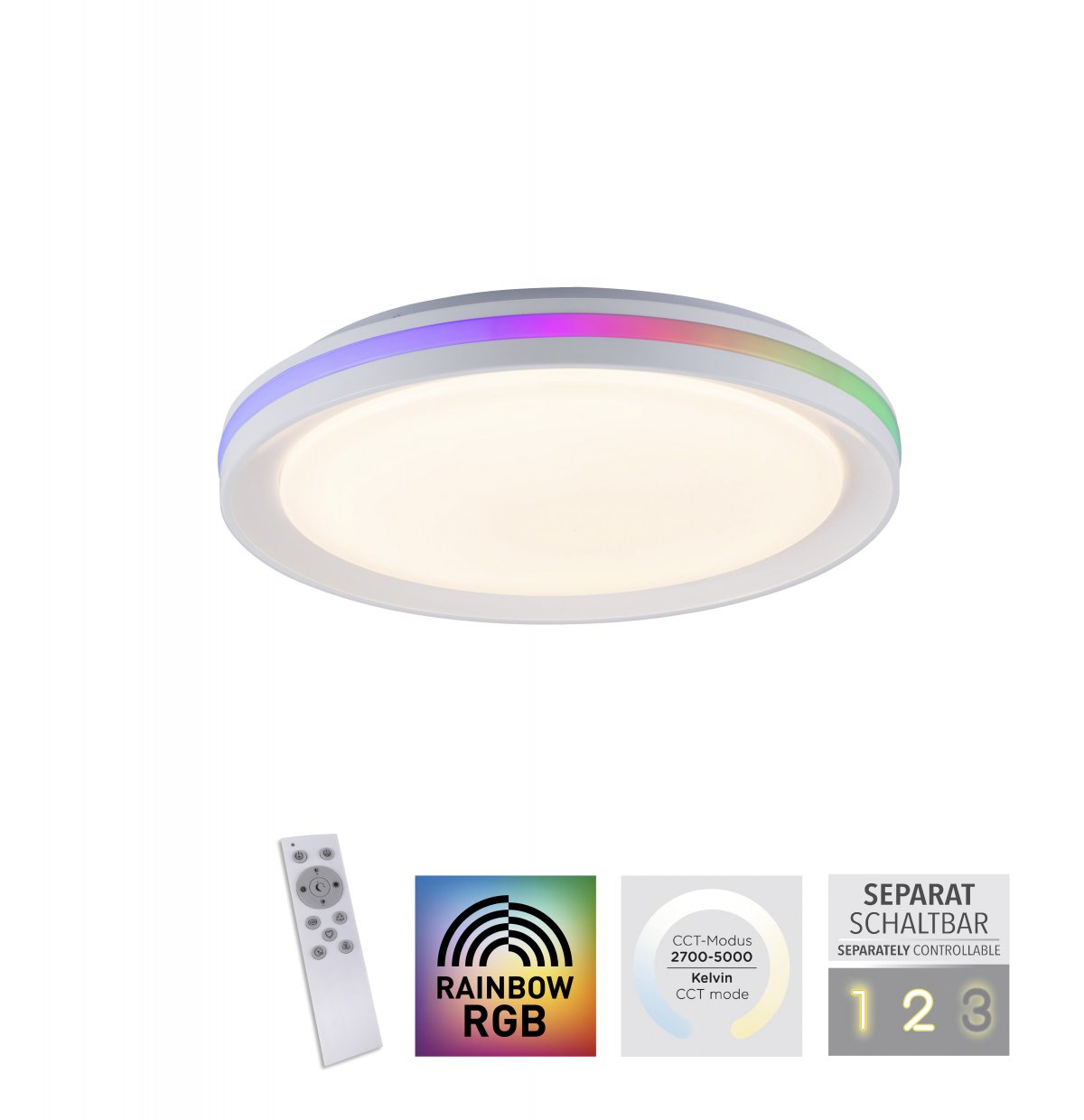 Leuchten Direkt --> flach CCT RIBBON kaufen LED im Deckenleuchte Lampen online RGB Shop Rainbow & Leuchten 15544-16