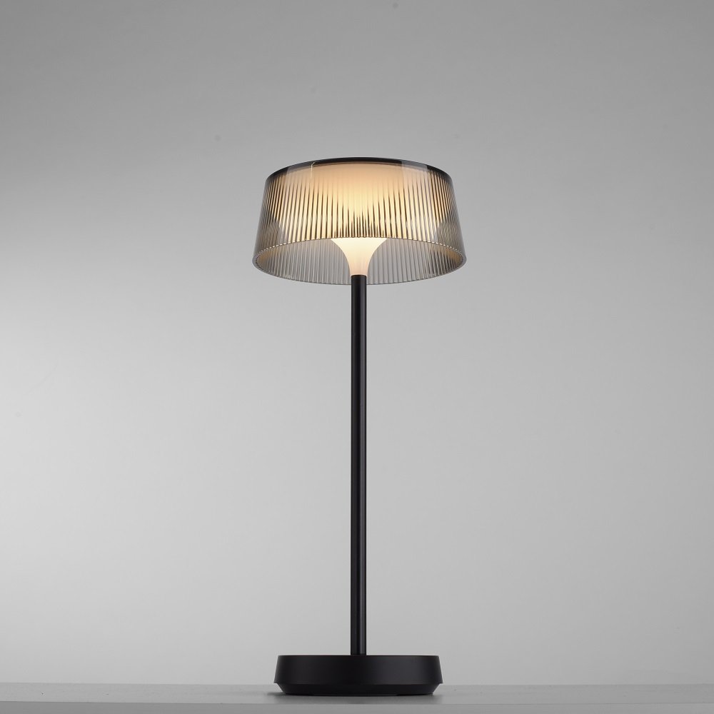 Leuchten Direkt 19711-18 DORA Shop USB LED online Lampen kaufen IP44 & im Tischleuchte dimmbar Leuchten Schwarz 