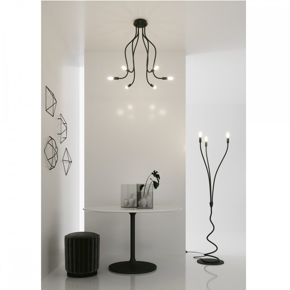 Lover Design 3-flammig Lampen Stehleuchte Shop Light PT3 Leuchten Nero ECO Luce --> im online & kaufen