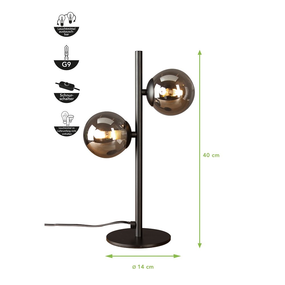 & 2-flammig --> ECO Shop Lampen im Tischleuchte L2 Leuchten Light kaufen Nero online Design 9120 Luce Neptun