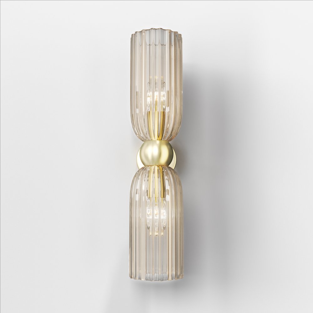 Maytoni Wandleuchte Antic 2-flammig Glas Gold Transparent --> Leuchten ...