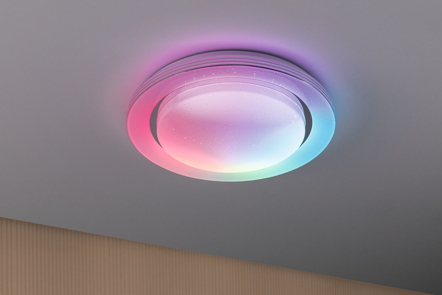 Regenbogeneffekt Rainbow im --> Lampen & online Leuchten Weiß LED Paulmann RGBW Chrom 70546 380mm kaufen Deckenleuchte