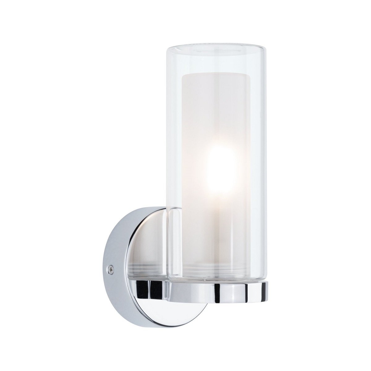 Paulmann 71076 Leuchten Glas & einfacher online --> Luena Wandleuchte Chrom IP44 kaufen im Lichtaustritt Shop Lampen