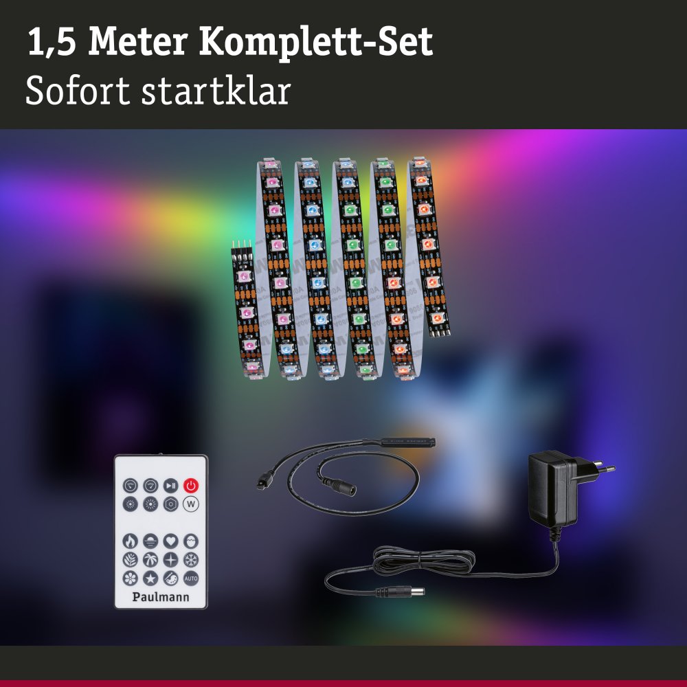 Paulmann 78886 EntertainLED LED Stripe Dynamic RGB 1,5m 5VA Komplettset -->  Leuchten & Lampen online kaufen im Shop ligh