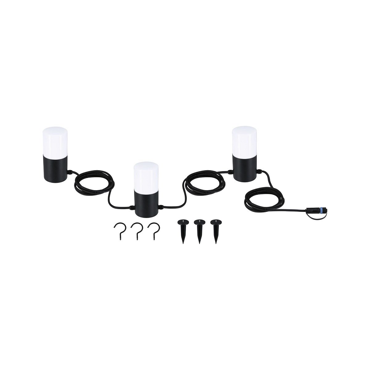 Paulmann 94761 IP44 Lampen Lichterkette im Plug&Shine 3000K anthrazit Leuchten kaufen online LED Tubs & --> Shop