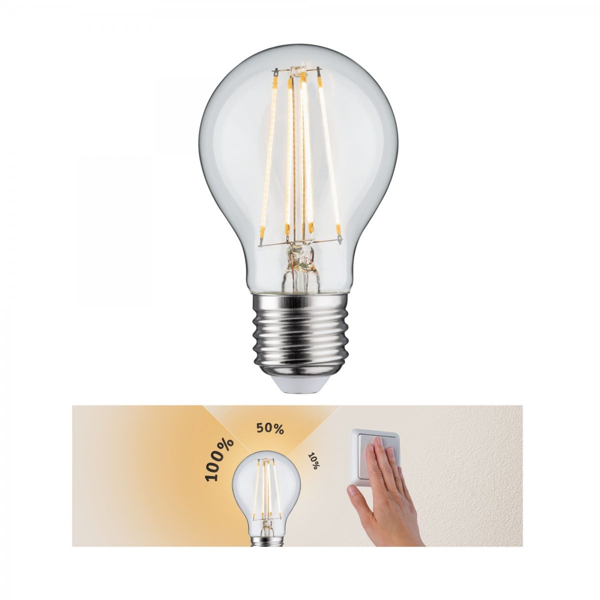 Paulmann No. 28571 LED kaufen Klar Shop online 3-Stufen AGL Lampen 8W Leuchten im & E27 --> dimmbar