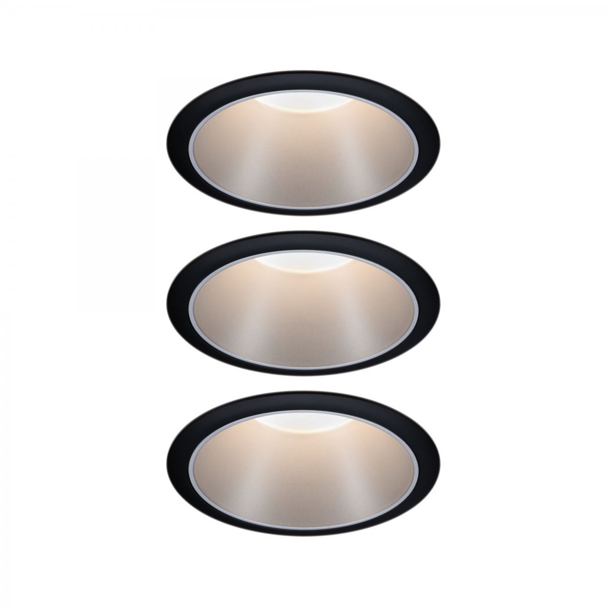 Paulmann No. 93408 Einbauleuchten Set --> Cole 2700K & Silber Leuchten 3x6,5W online LED Schwarz 3-Step Lampen dimmbar