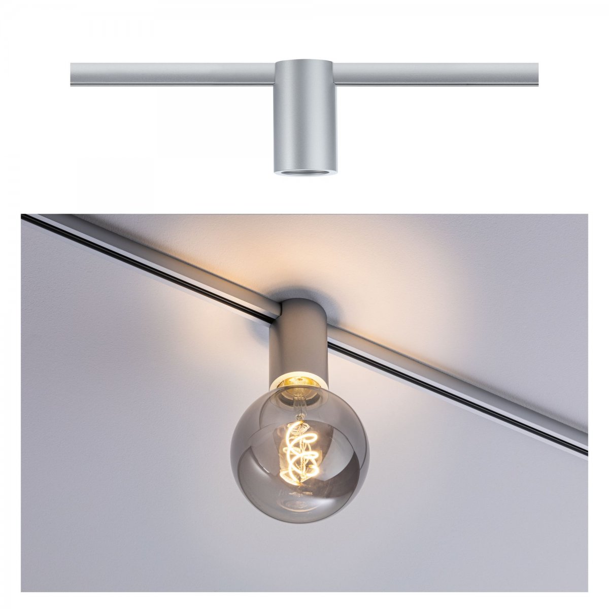 Paulmann No. 94973 URail Leuchtmittel --> online & Spot Ceiling Chrom E27 Leuchten Socket dimmbar ohne Lampen matt