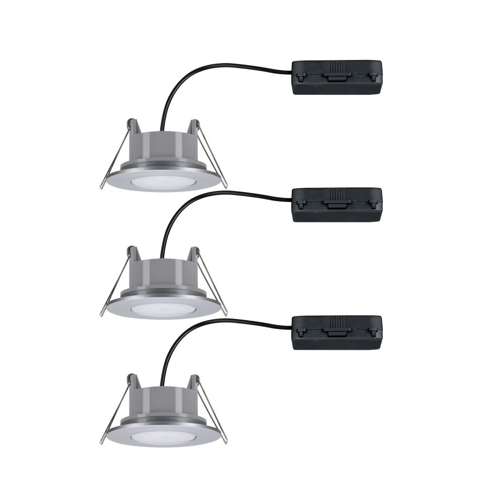 Paulmann No Einbauleuchten Set Led Calla Rund Er Set Chrom Matt Schwenkbar Dimmbar