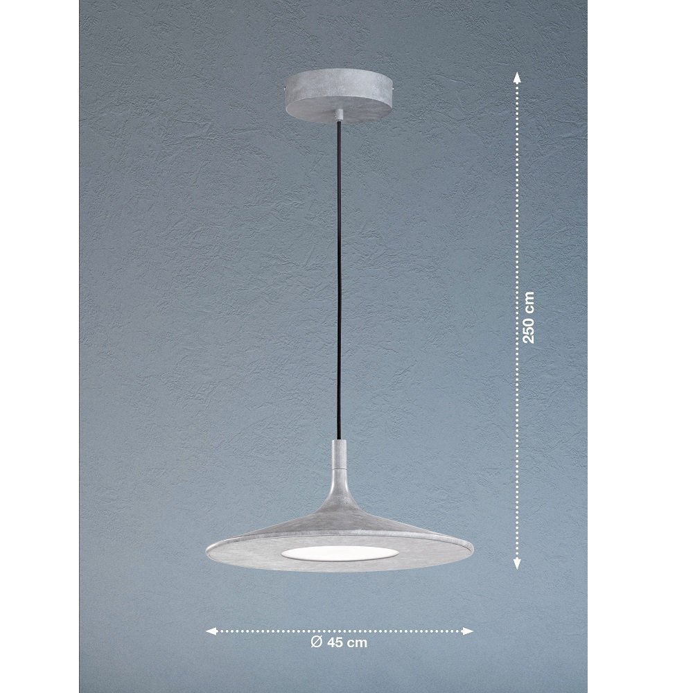 SCHÖNER WOHNEN-Kollektion LED-Pendelleuchte Leuchten 860025 3-Step online Lampen --> betonfarben dimmbar SLIM kaufen 
