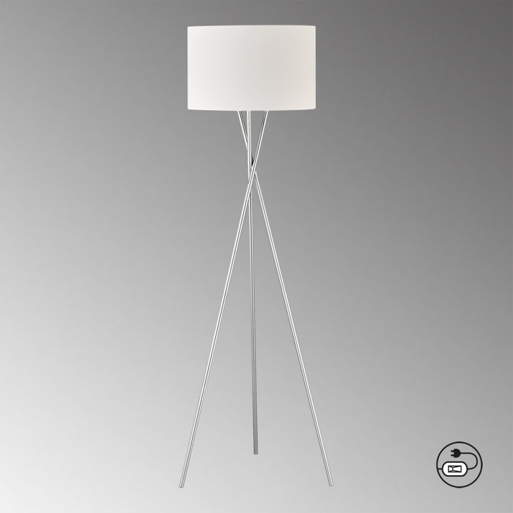 Leuchten --> online Beleuchtung SCHÖNER WOHNEN-Kollektion PINA Stehleuchte nickelfarben 840010 kaufen & » Lampen weiß